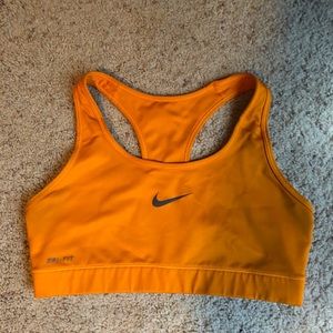 Orange Nike Dri-Fit Sports Bra